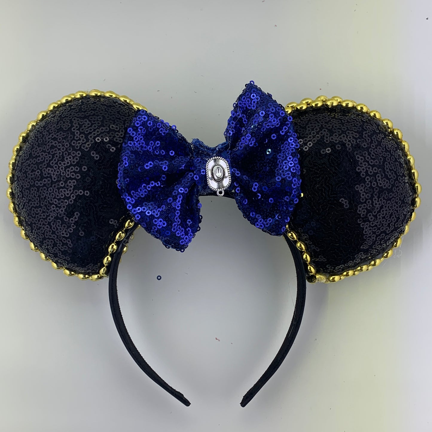 Sequin Ears For Dance Teams (Black Base | Gold Beads)