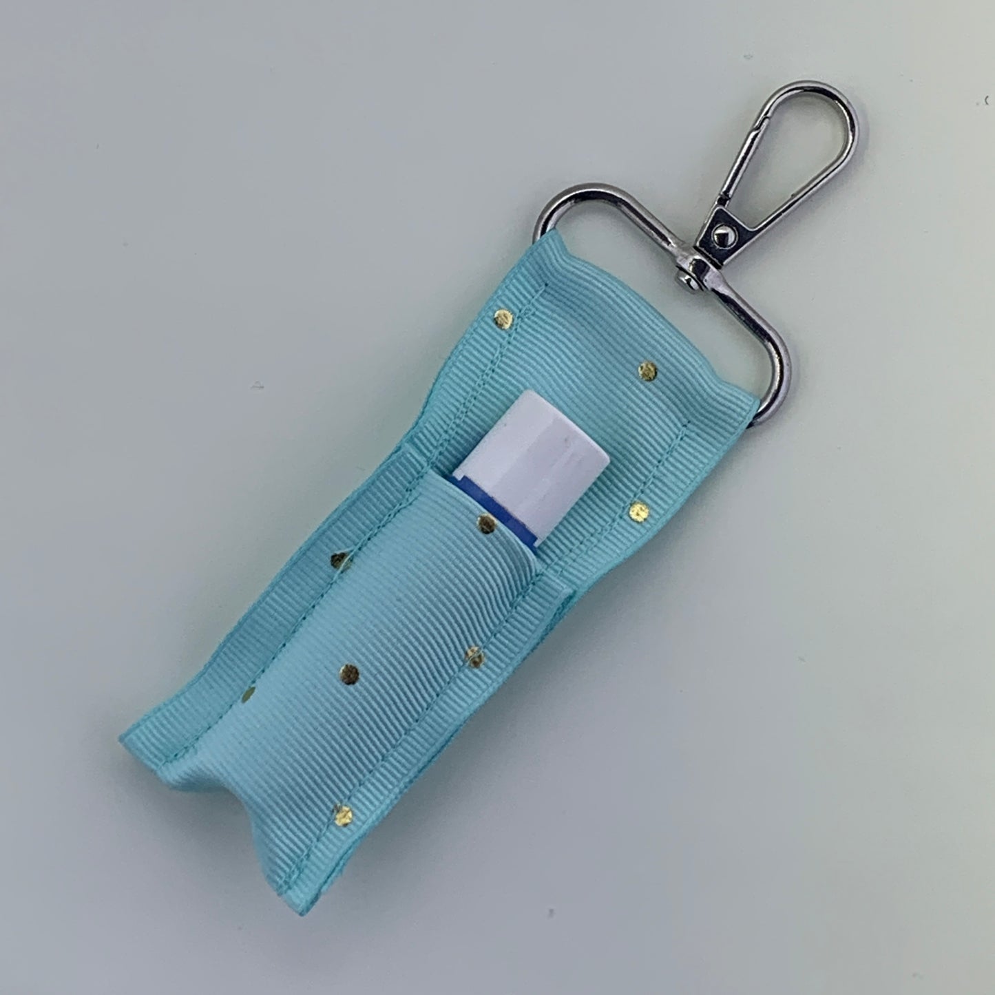 Tiffany With Gold Dots Chapstick/Lipstick Holder