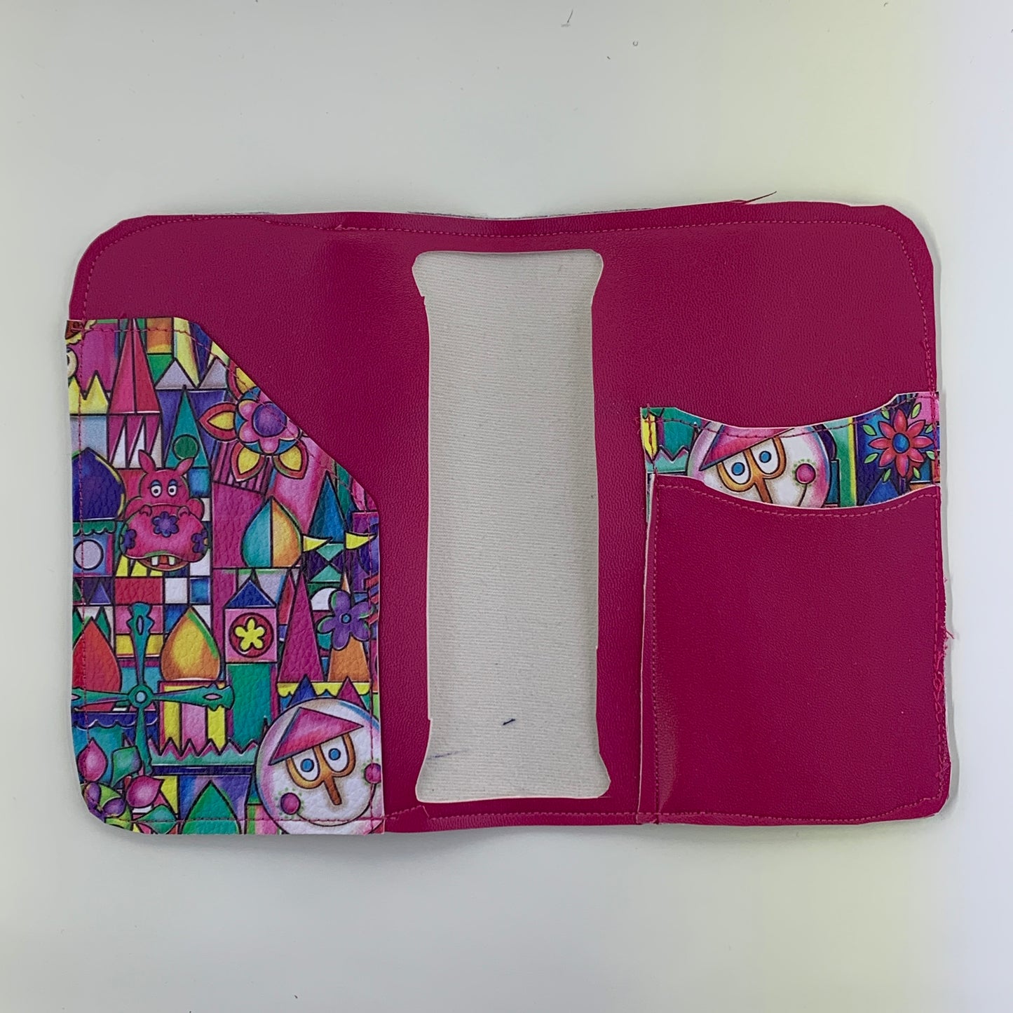 Small World Stacked Passport Cover (2 Card Slots & 1 Side Flap)