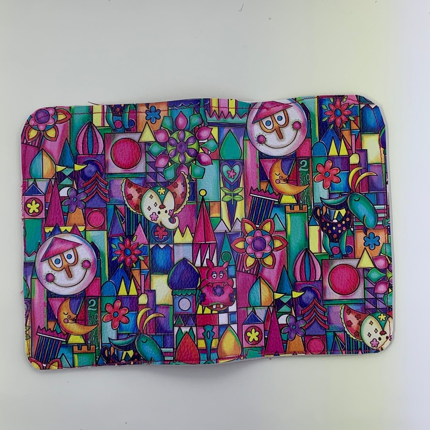 Small World Stacked Passport Cover (2 Card Slots & 1 Side Flap)