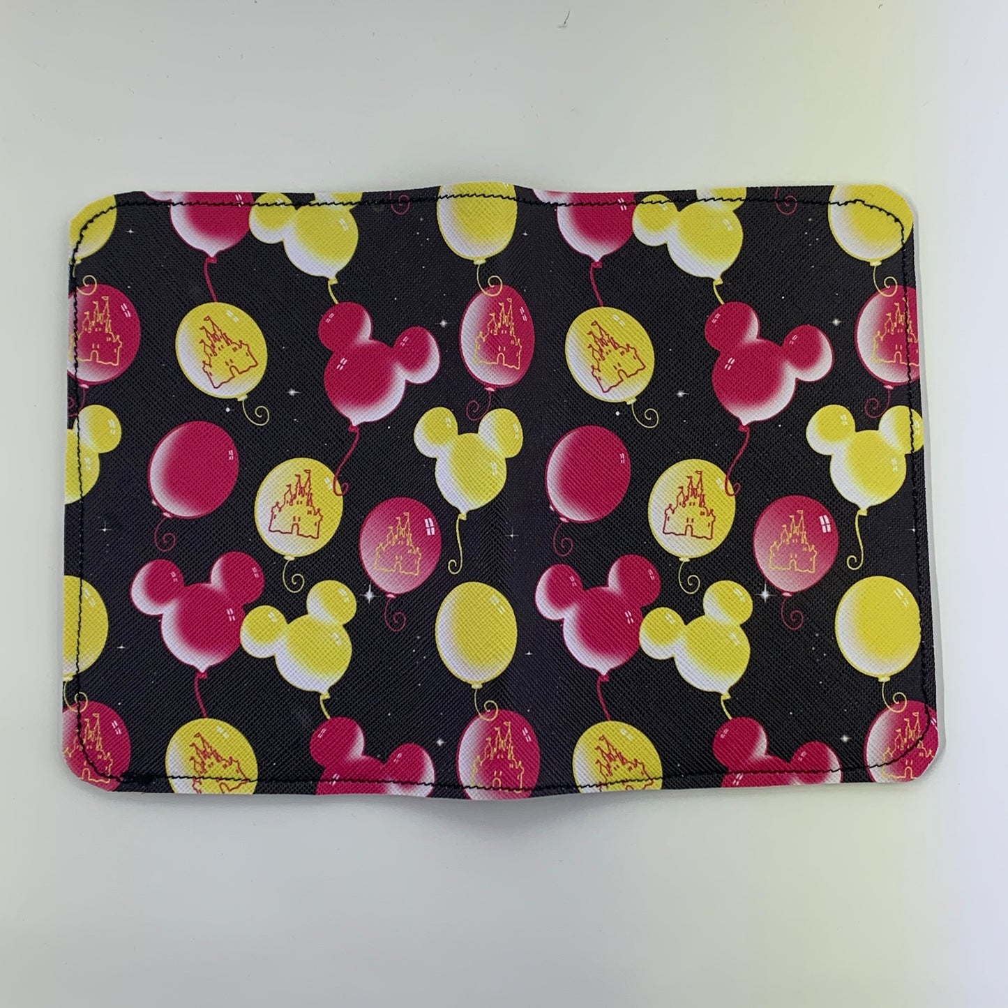 Pink & Yellow Balloons Passport Cover (2 Card Slots & 1 Side Flap)