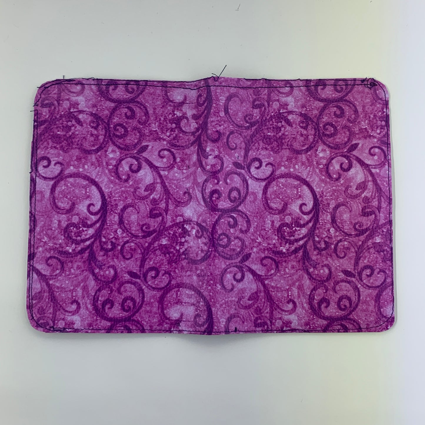 Stroke of Midnight Purple Filagree Passport Cover (2 Card Slots & 1 Side Flap)