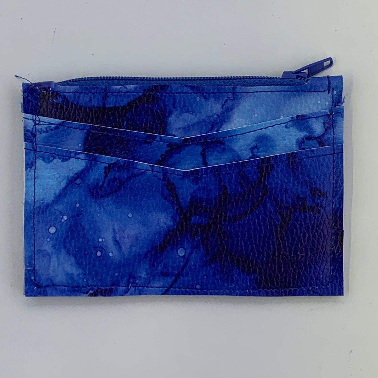 Alcohol Ink Blue ID Wallet