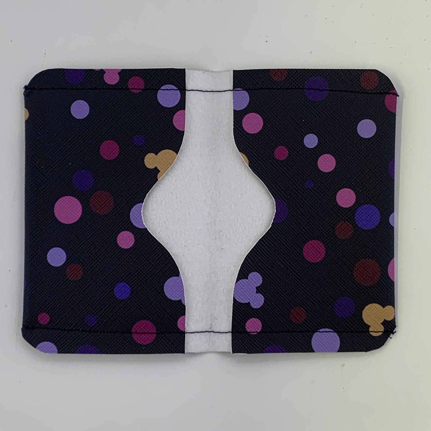 Villain Watercolors Dots Black Folding Card Holder