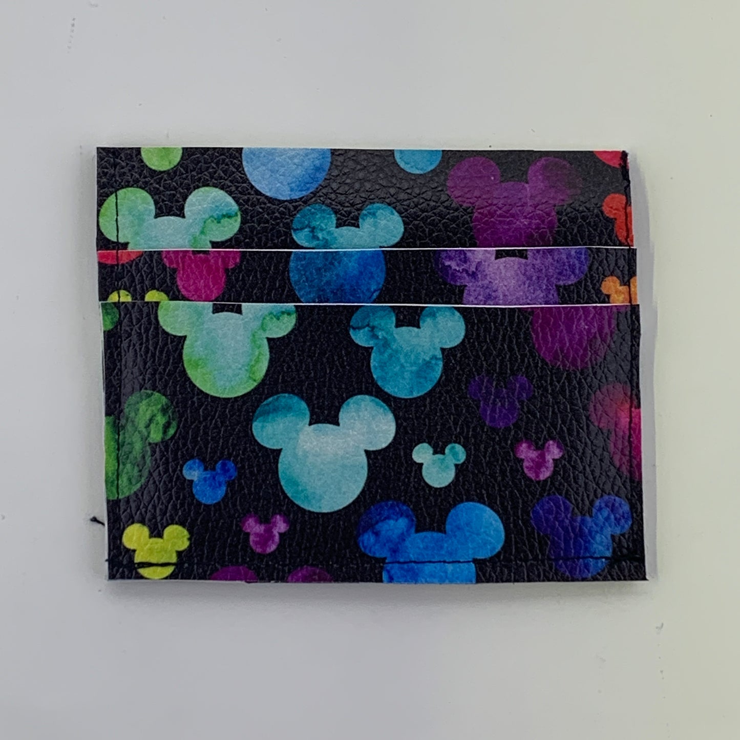 Mouse Heads On Black Five Pocket Card Holder