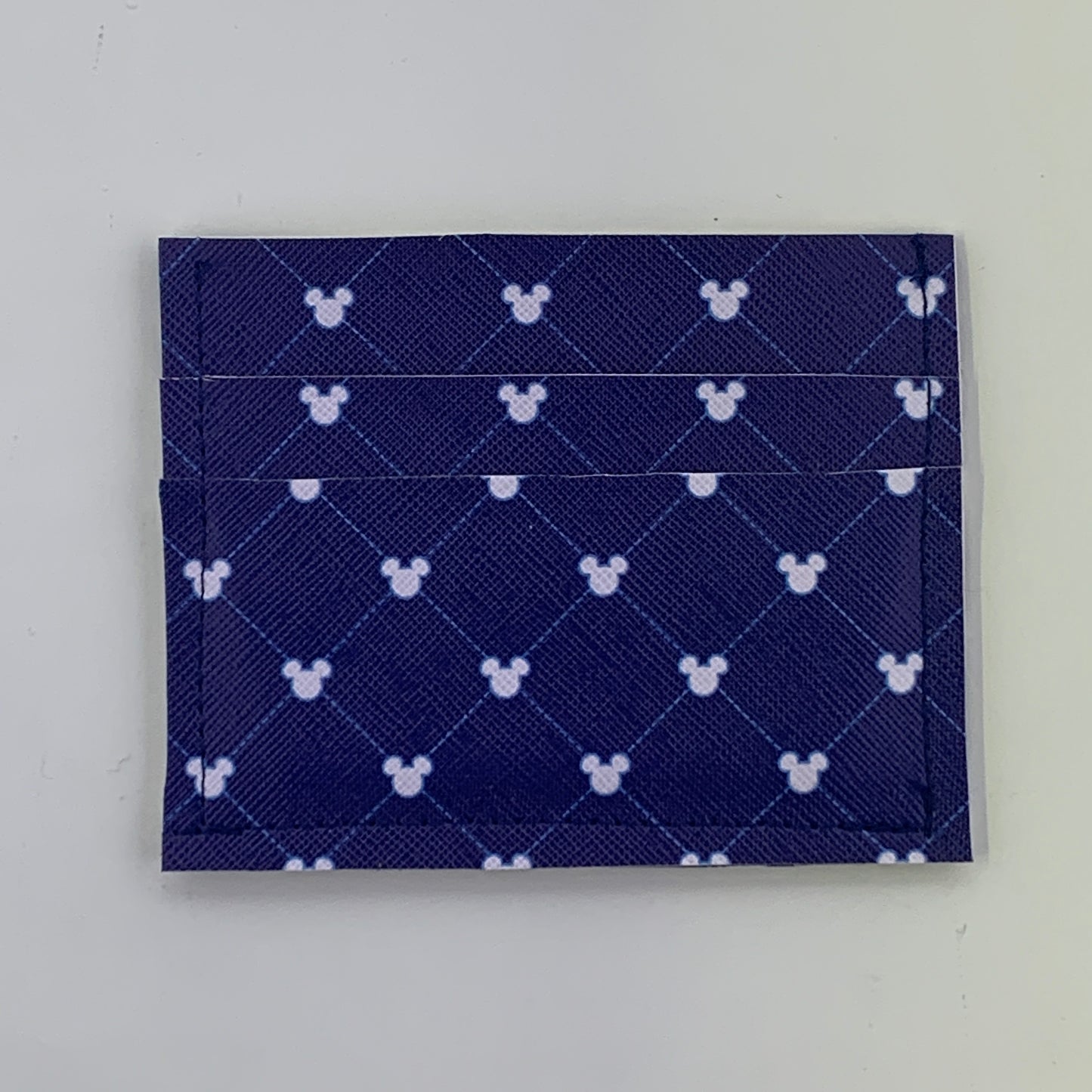Quilt Blue With White Five Pocket Card Holder