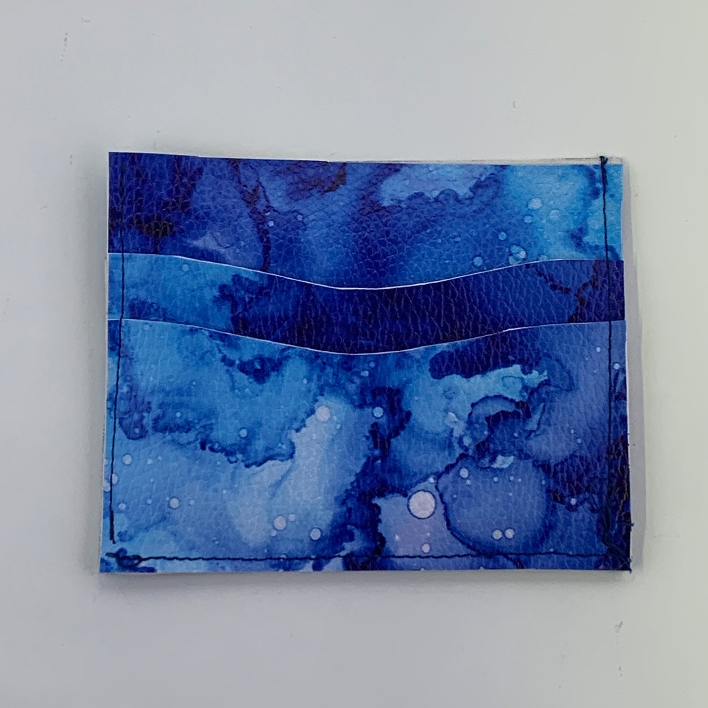 Alcohol Blue Ink Five Pocket Card Holder