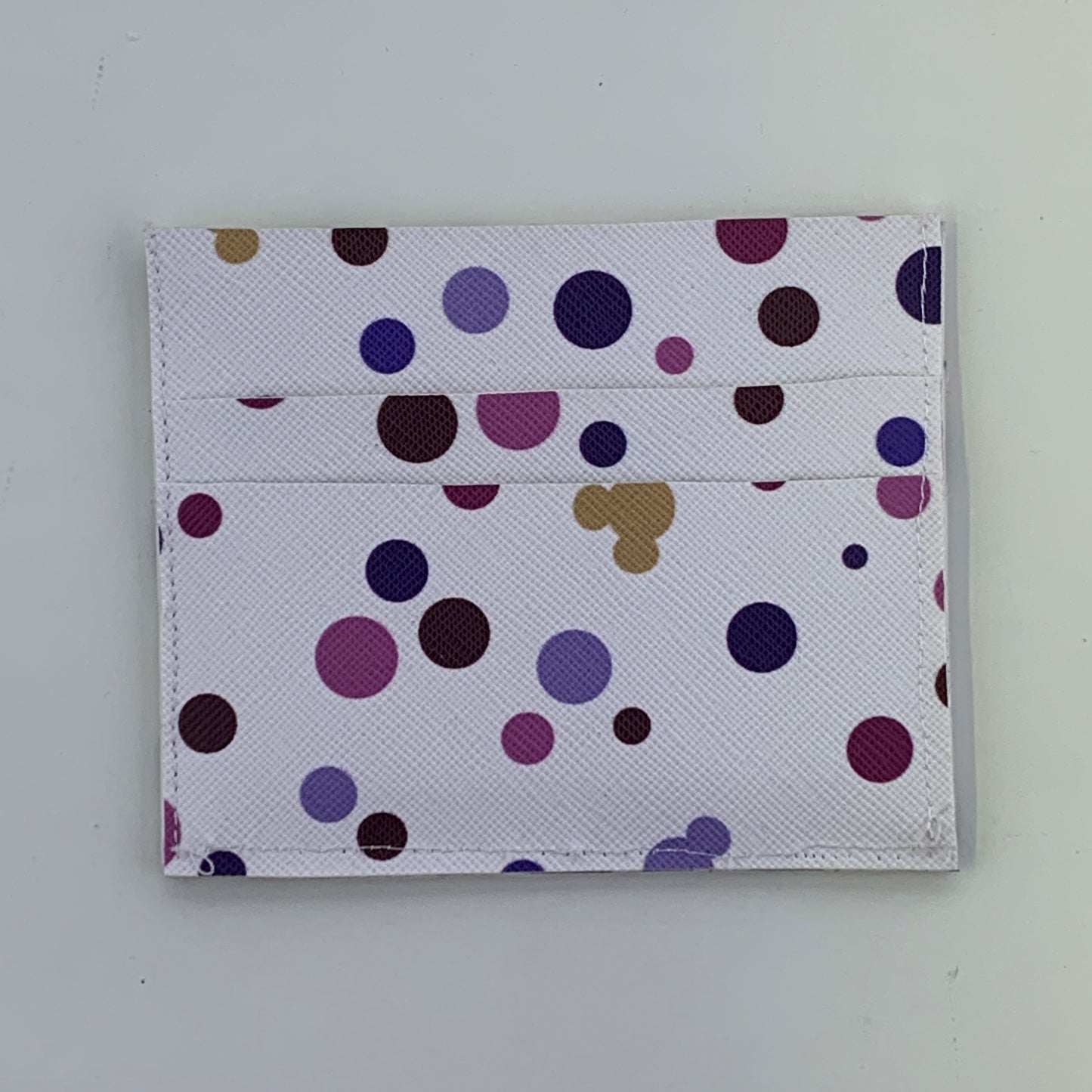 Villain Watercolor Fetti Dots White Five Pocket Card Holder