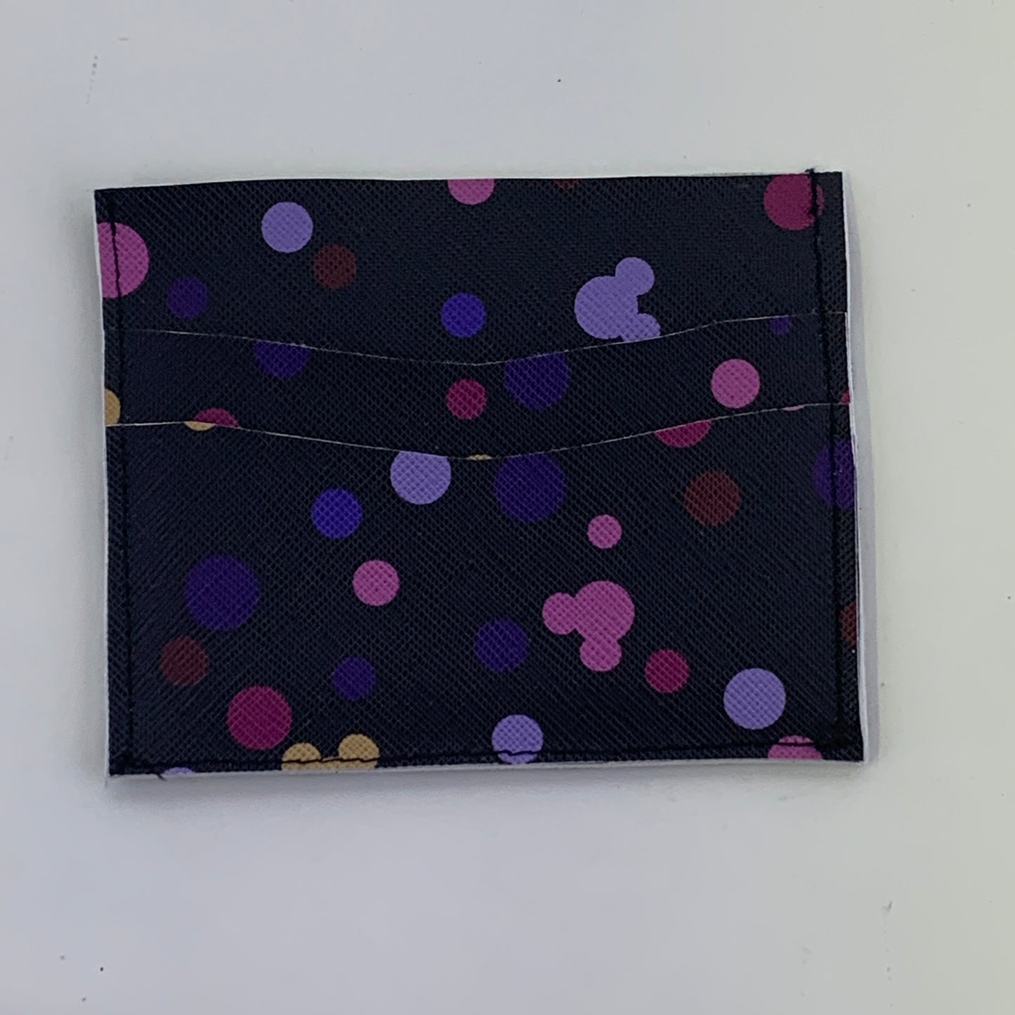 Villain Watercolor Fetti Dots Black Five Pocket Card Holder
