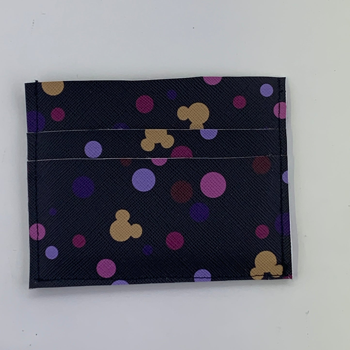 Villain Watercolor Fetti Dots Black Five Pocket Card Holder
