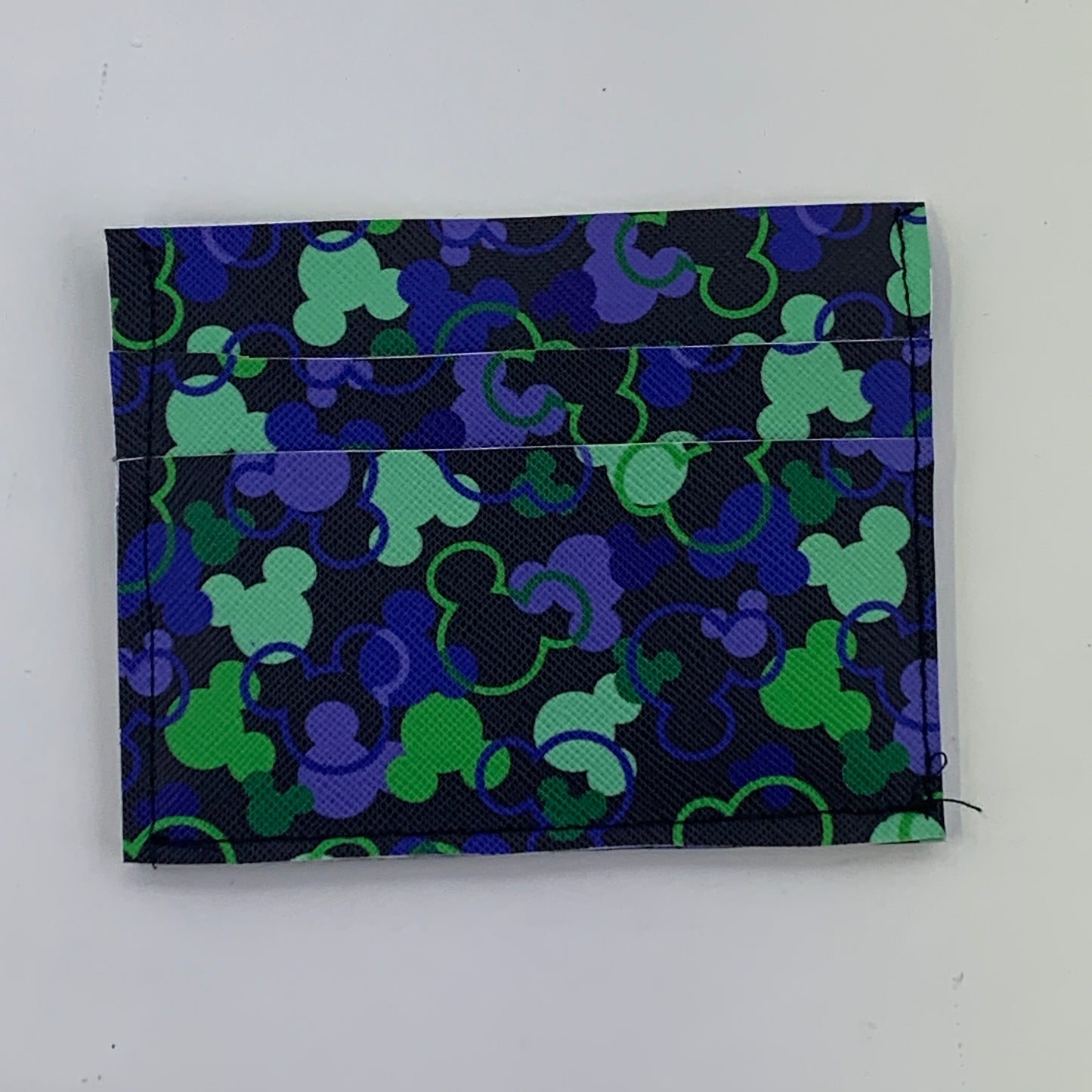 Blue & Green Fetti Mini Five Pocket Card Holder