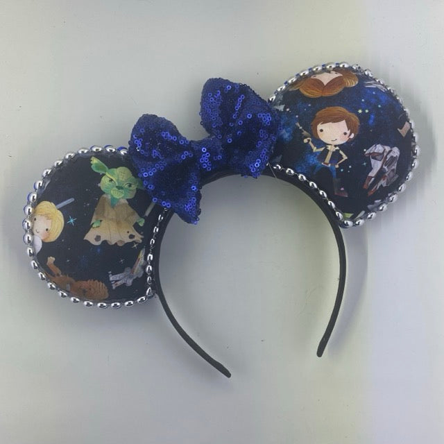 Space Wars w/ Navy Bow Ears