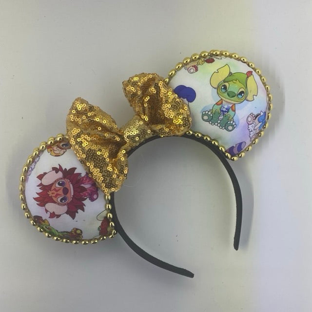 Stitch Princess w/ Gold Bow Ears