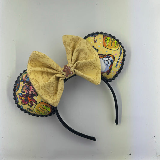 Gingerbread Galaxy Cookie w/ Galaxy Outline Bow Ears