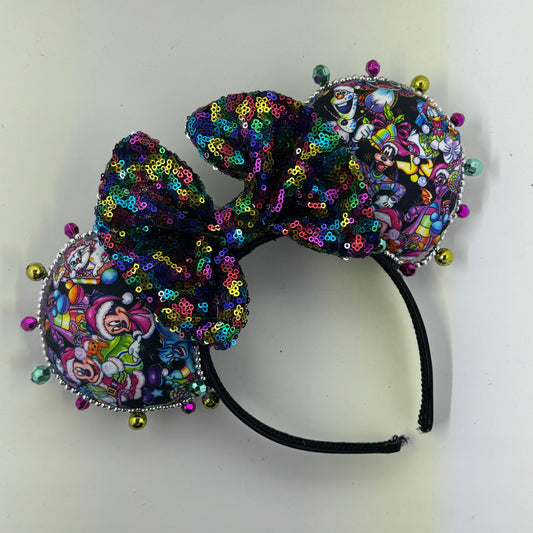 LF Christmas Main Back w/Rainbvow Sequin Bow Ears