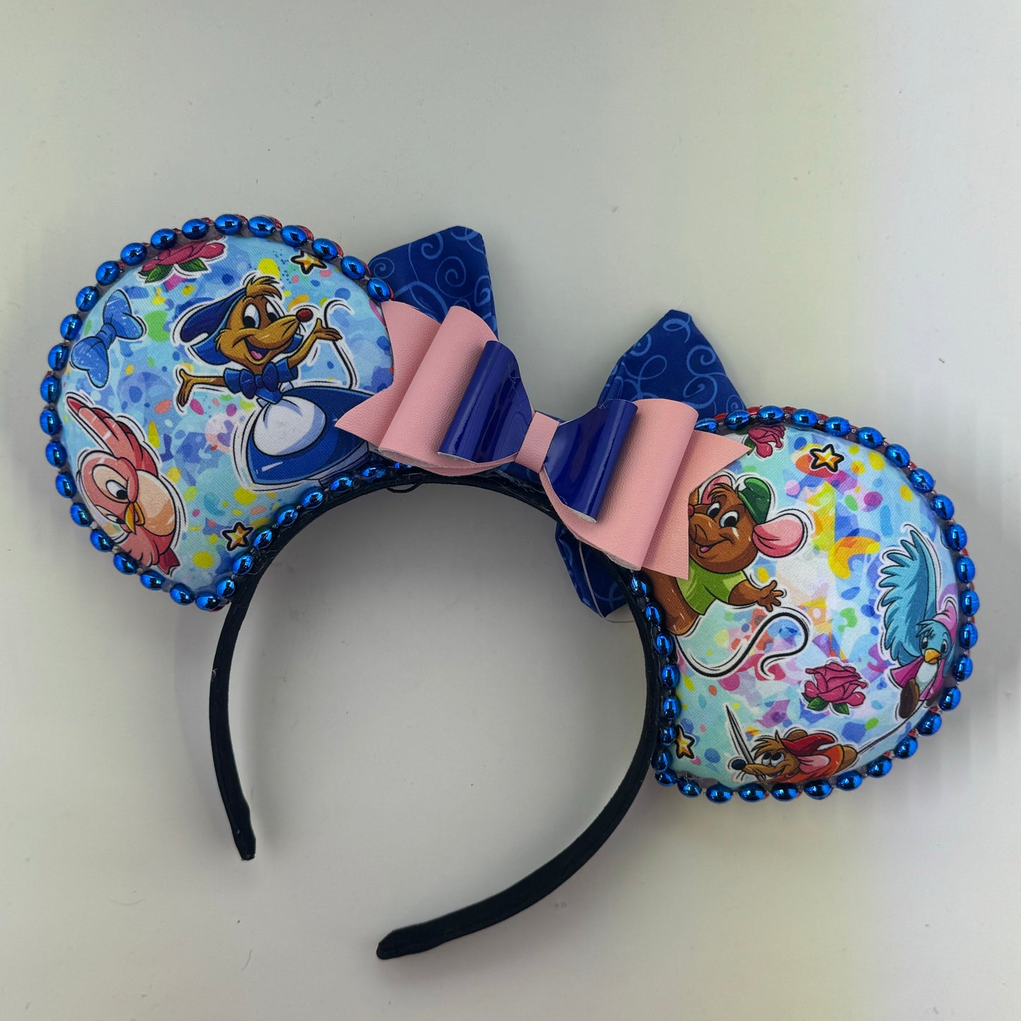 Bibbidy Bobbidy w/ Mause Swirls Navy Bow Ears