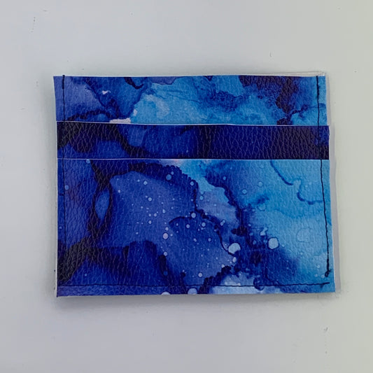 Alcohol Blue Ink Five Pocket Card Holder