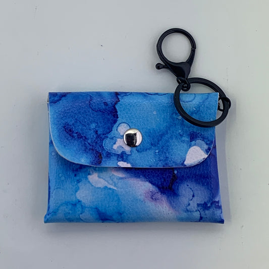 Alcohol Blue Ink Small Pouch