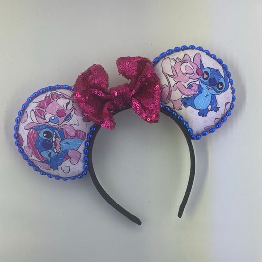Little Guy in Love w/ Hot Pink Bow Ears